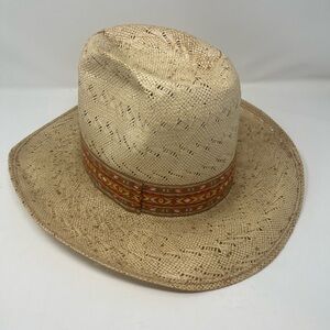 Artel straw ranch cowboy western hat 7-1/4